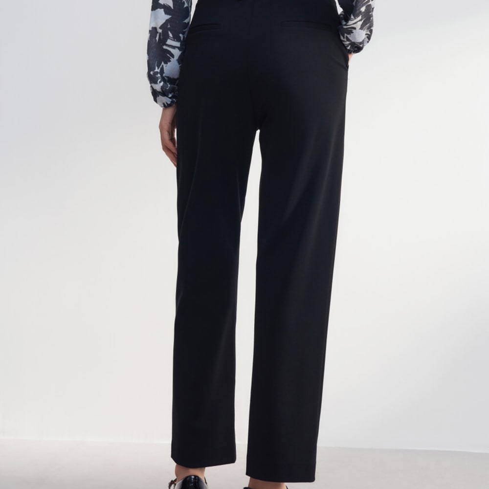 G2000 Pantaloni regolari a gamba dritta in maglia crepe con cintura