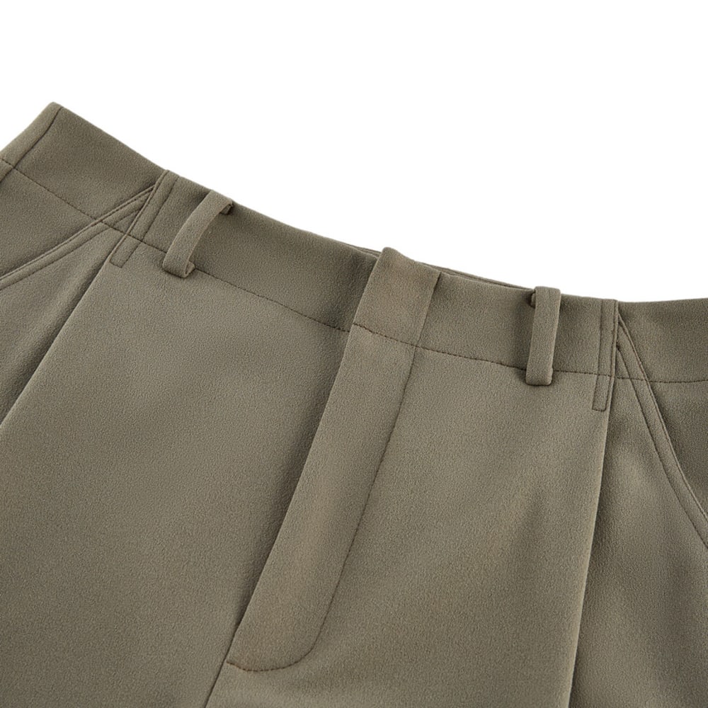 G2000 Pantaloni regolari a gamba dritta in maglia crepe con cintura