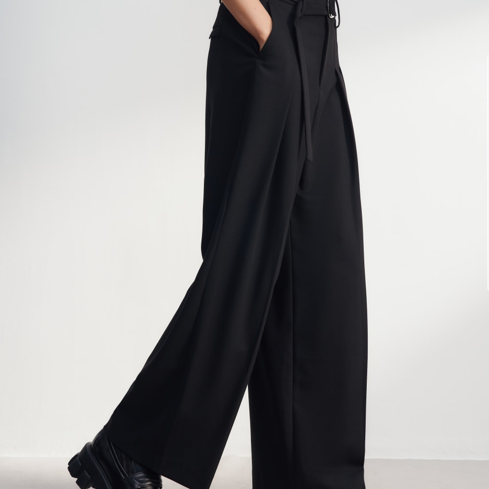Pantalon large avec ceinture G2000