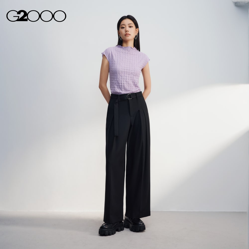 Pantalon large avec ceinture G2000