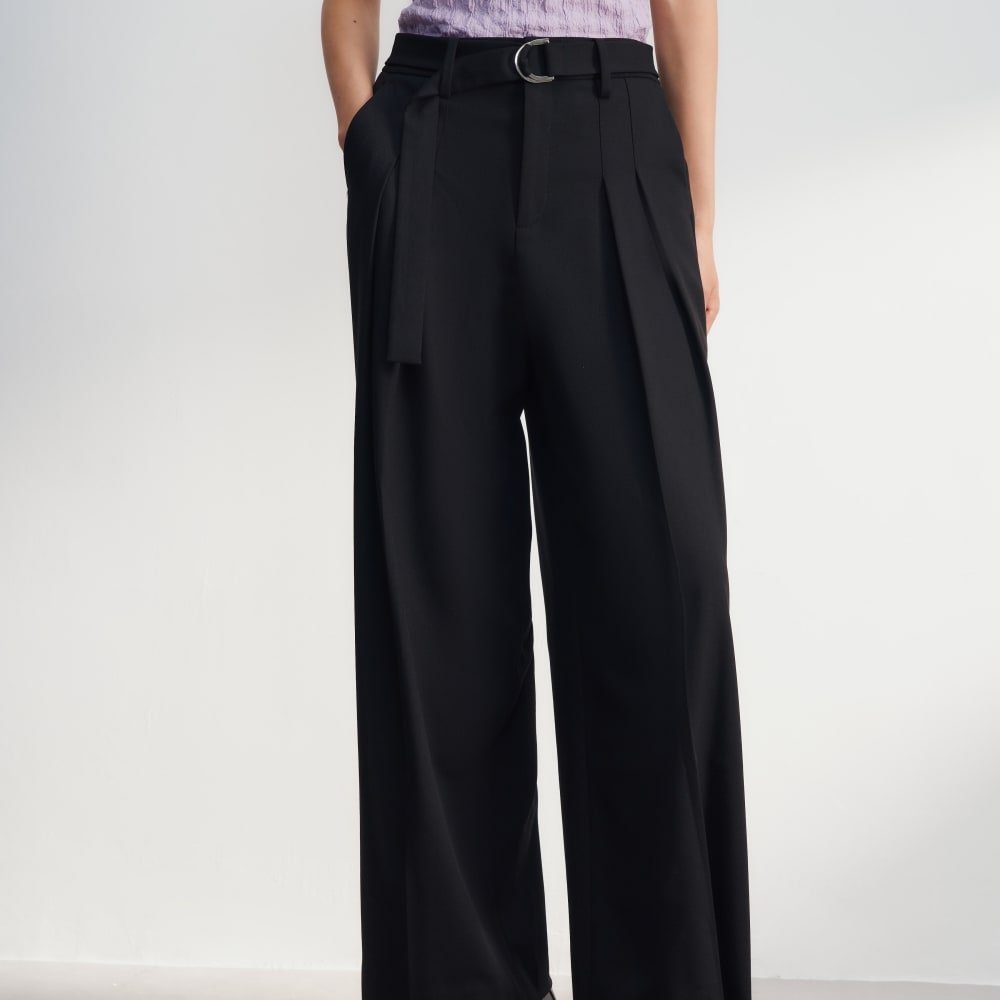 Pantalon large avec ceinture G2000