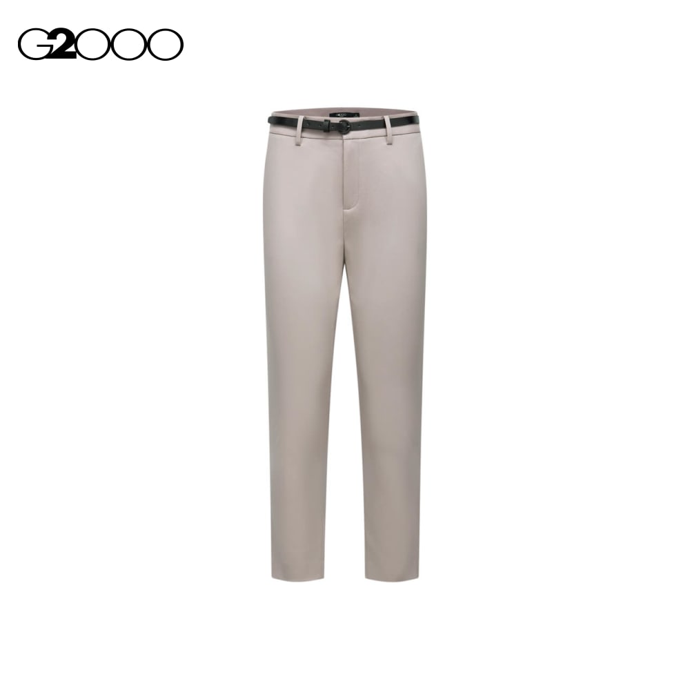 G2000 Kurz geschnittene Skinny-Hose aus Baumwollmischung mit Gürtel