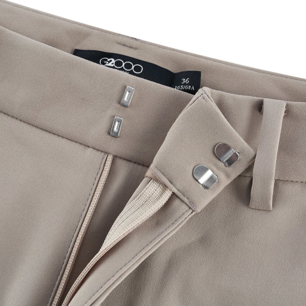 G2000 Cotton Blend Cropped Skinny Pants With Belt