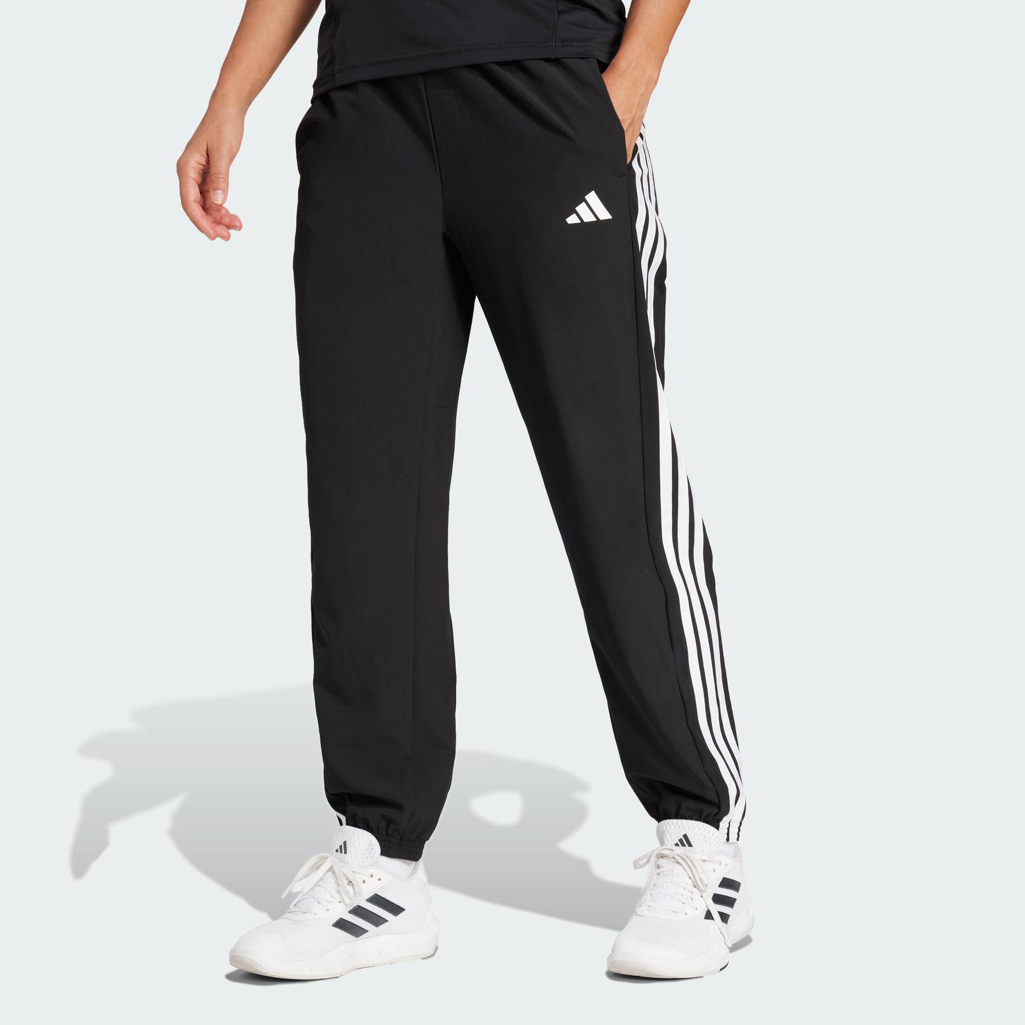 adidas Training Train Essentials 3-Stripes Woven Pants Women Black JI8313