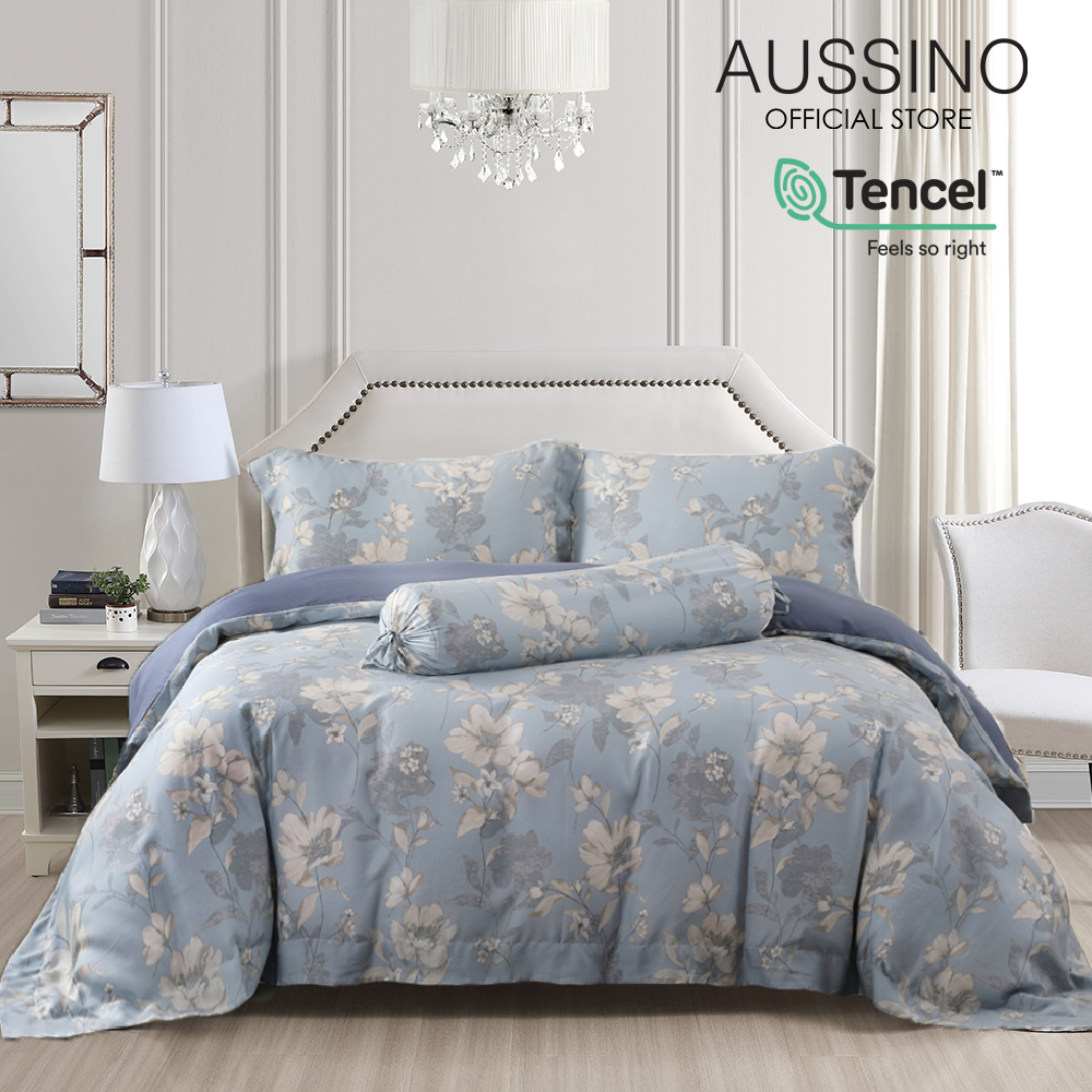 Aussino COOLING TENCEL™ Jewel Pure Luxus-Bettwäsche-Set, 5-teiliges Set