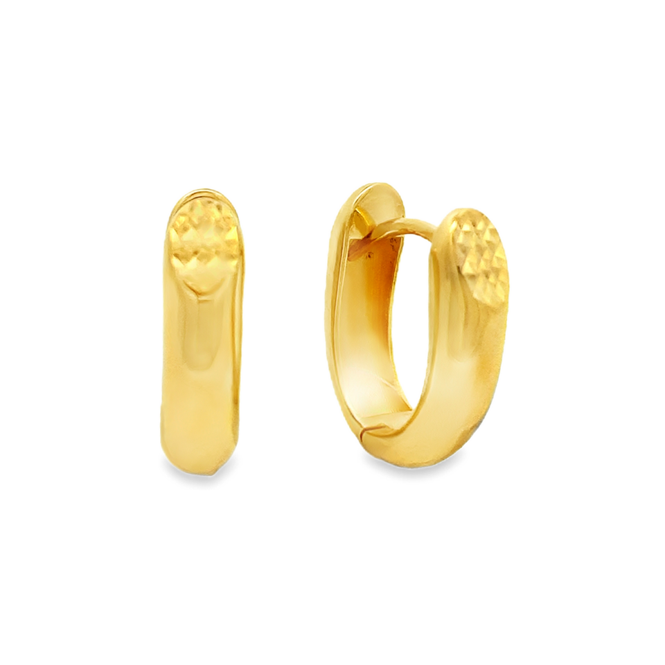 Top Cash Jewellery 916 Gold U Shaped Loop Earrings · v2