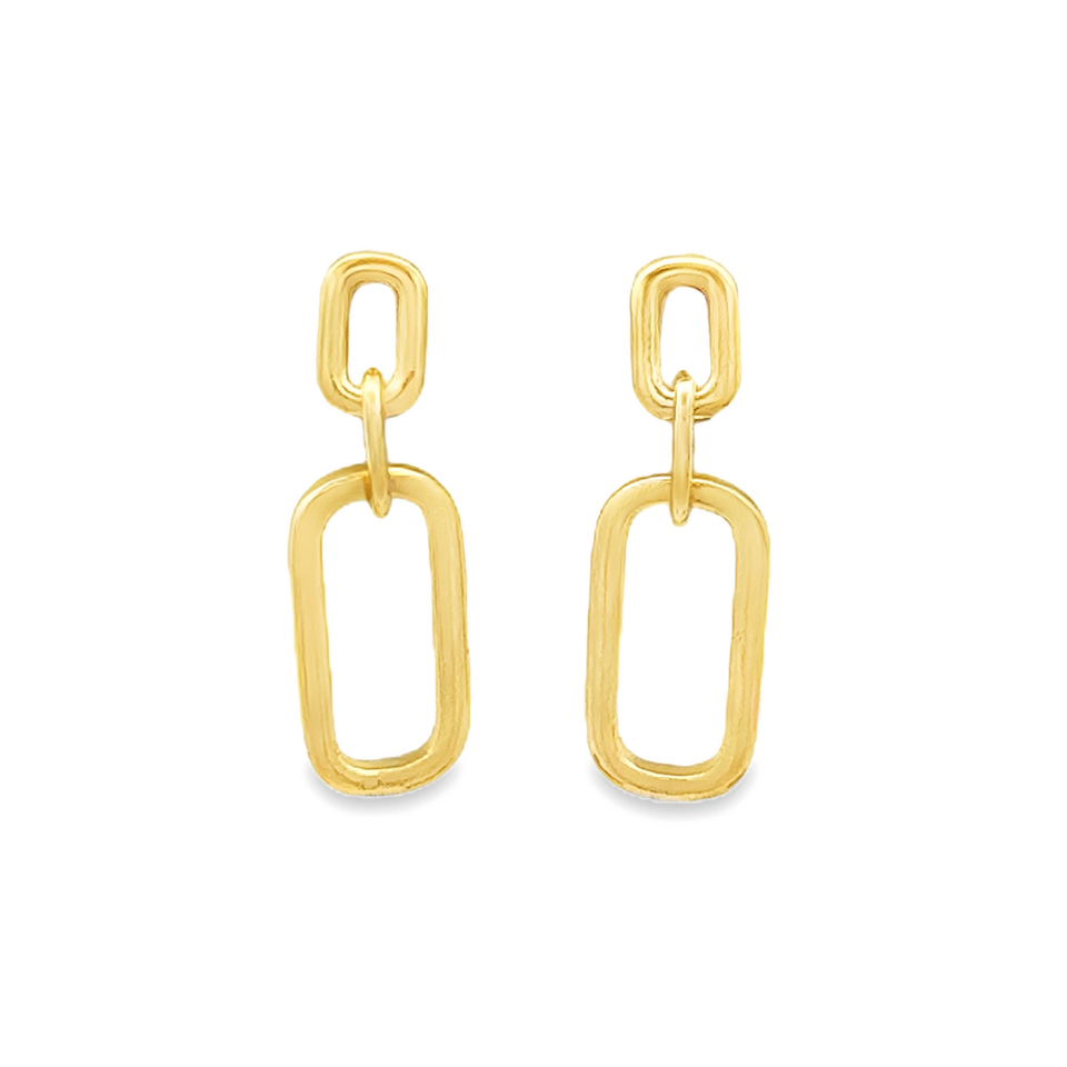 Top Cash Jewellery 916 Gold Dangling Geometric Stud Earrings
