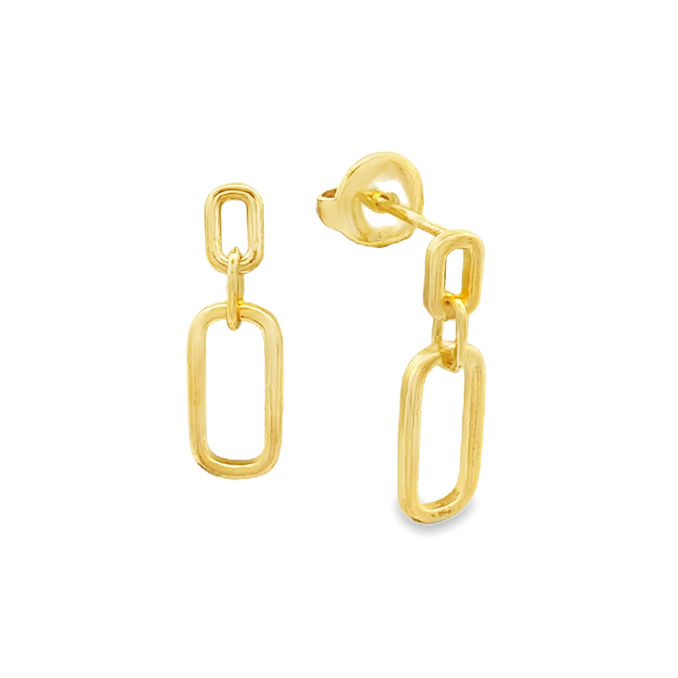 Top Cash Jewellery 916 Gold Dangling Geometric Stud Earrings