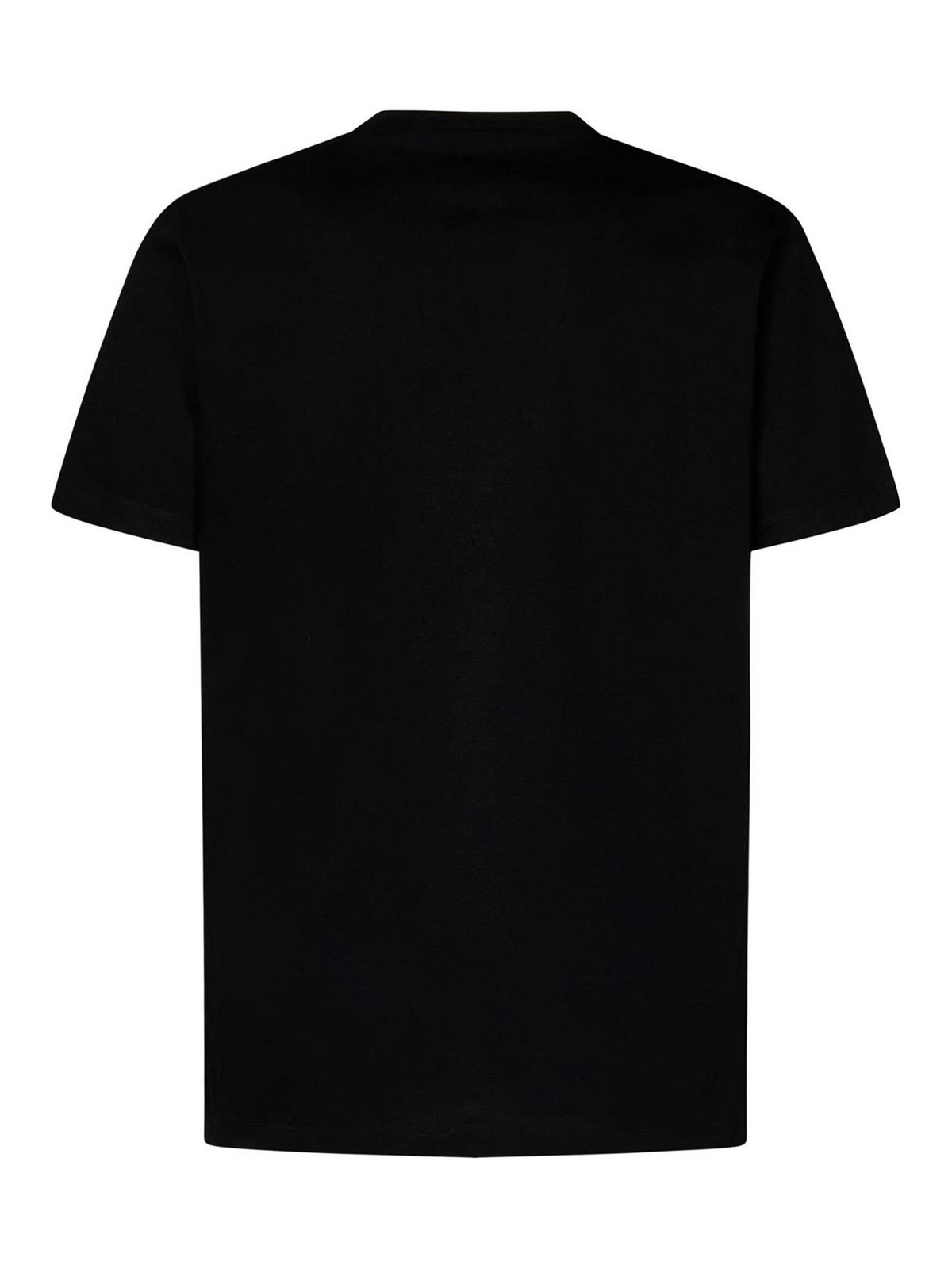 DSQUARED2 Cotton Round Neck Casual Fashion Short Sleeves Outdoor Men's T-shirt with Logo Black · v3