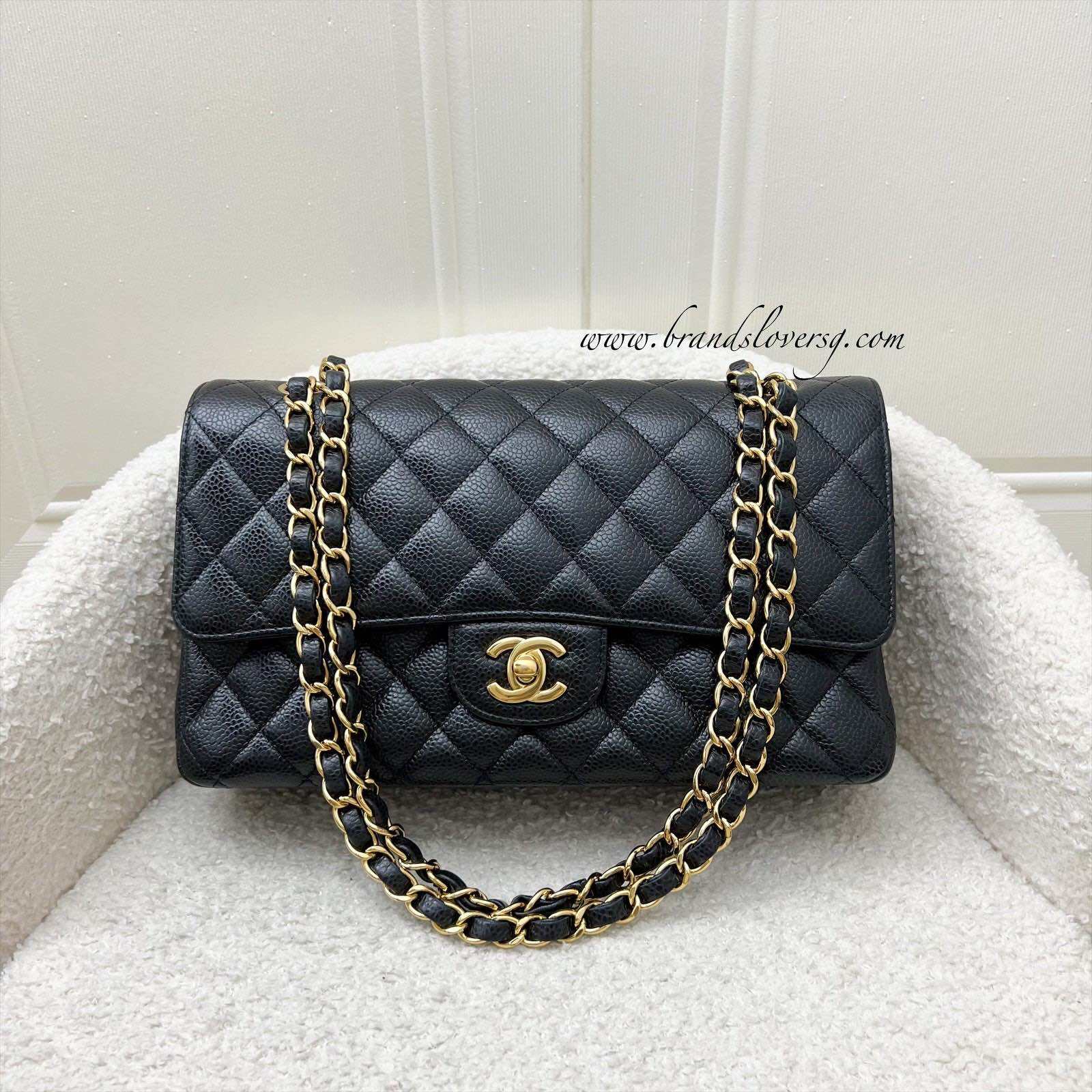 Chanel Medium Classic Flap CF in Black Caviar and GHW