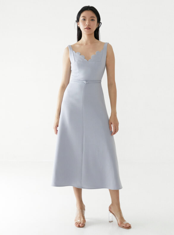 Off-Season Clearance Peggy Hartanto - Melody Dress in Ash Blue