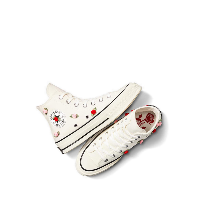 Converse Chuck 70 Women's Sneakers - Egret/Red/Lt Jellyfish Jitter · v7