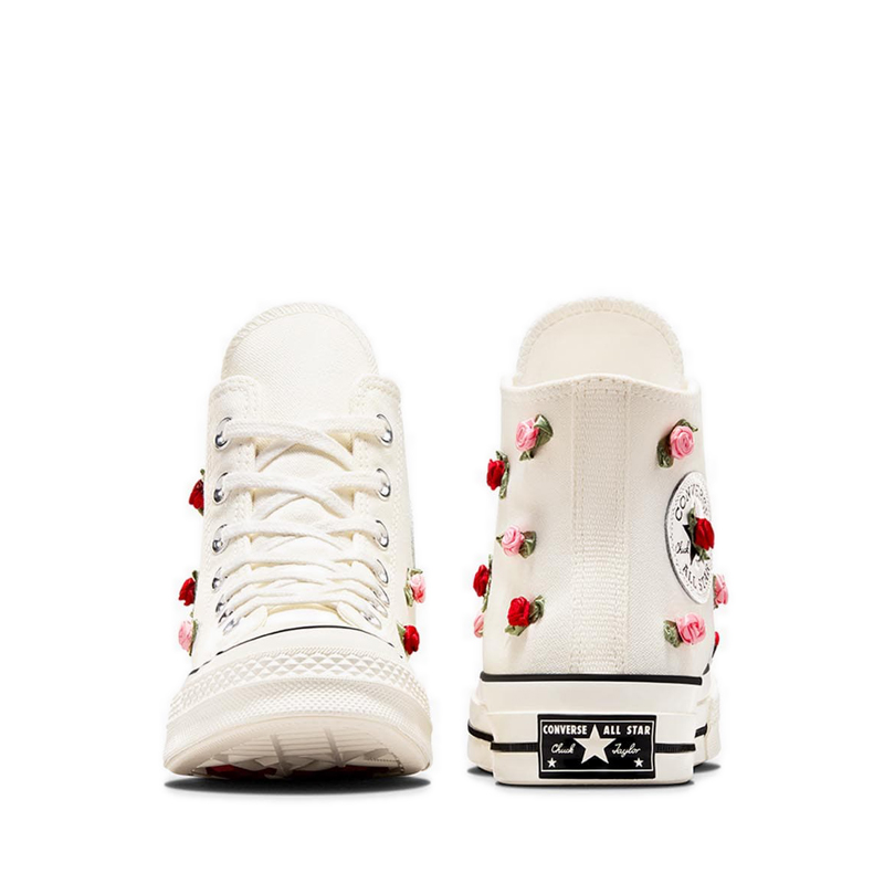 Converse Chuck 70 Women's Sneakers - Egret/Red/Lt Jellyfish Jitter · v7