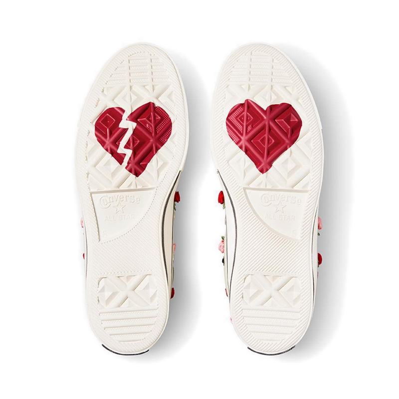 Converse Chuck 70 Women's Sneakers - Egret/Red/Lt Jellyfish Jitter · v7