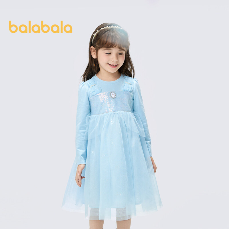 バラバラ子供服 女の子用ドレス 2024年夏 メッシュスカート
