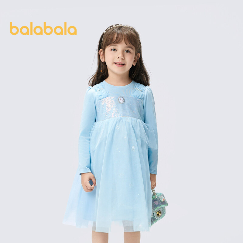 バラバラ子供服 女の子用ドレス 2024年夏 メッシュスカート
