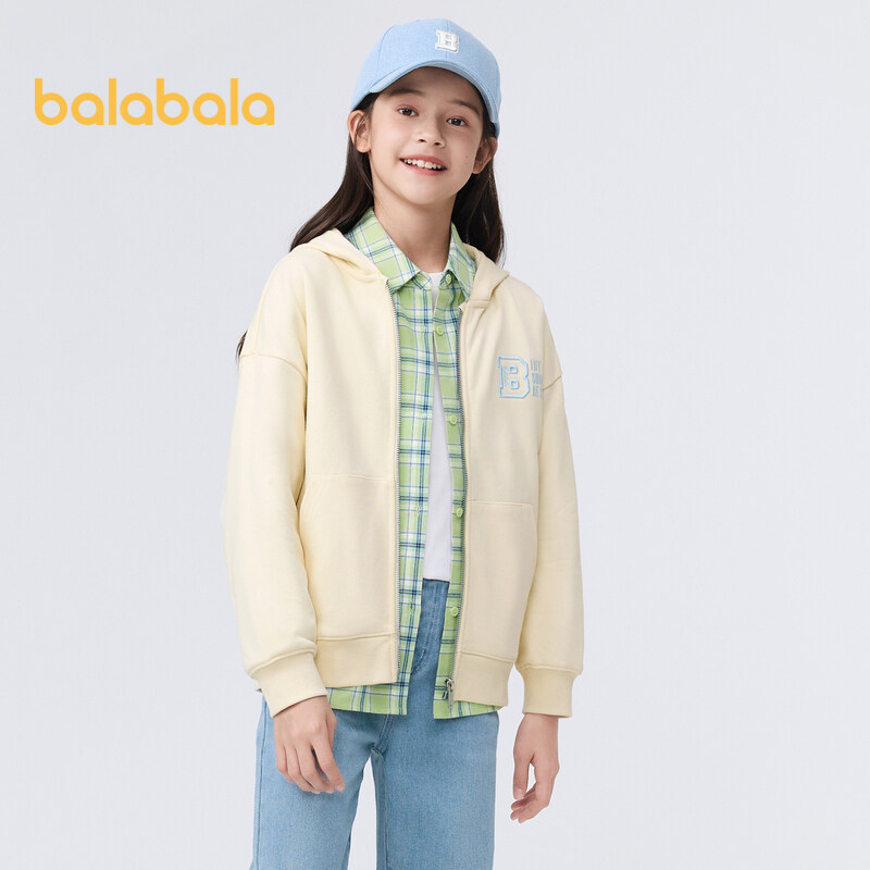 Balabala Children's Clothing Children Jacket Autumn Summer Large Boys Girls Zip-Up Hoodie Everyday Versatile · v2