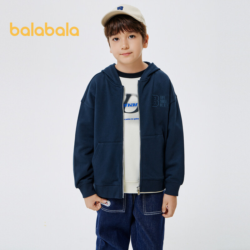 Balabala Children's Clothing Children Jacket Autumn Summer Large Boys Girls Zip-Up Hoodie Everyday Versatile · v2
