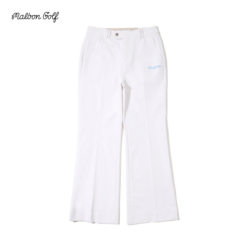 MALBON GOLF Ladies New Trousers Elastic Waist Button Belt Outdoor Sports Slim-Fitting Bell-Bottom Pants · v2