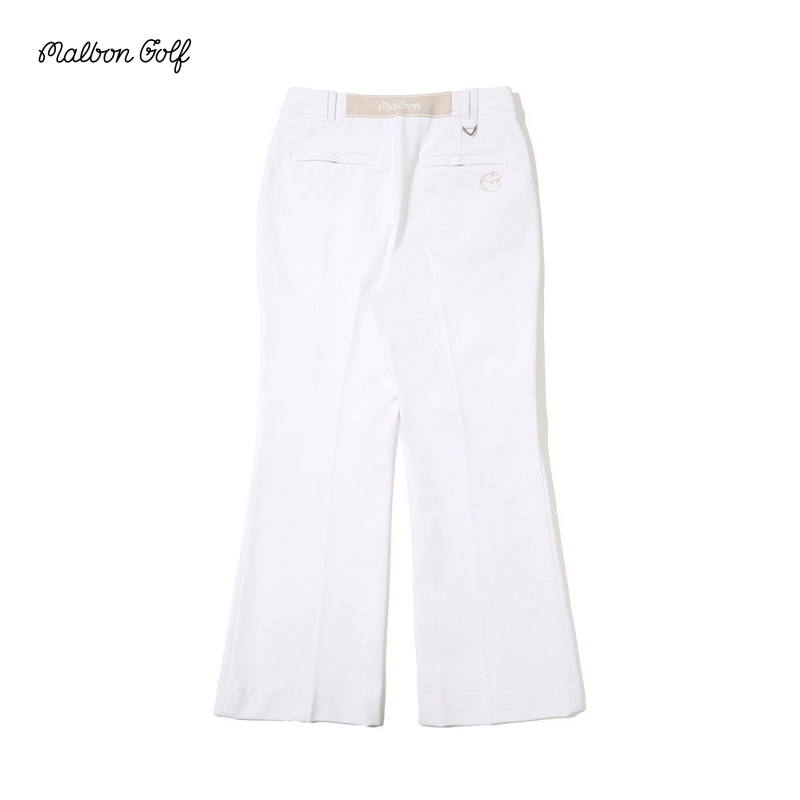 MALBON GOLF Ladies New Trousers Elastic Waist Button Belt Outdoor Sports Slim-Fitting Bell-Bottom Pants · v2