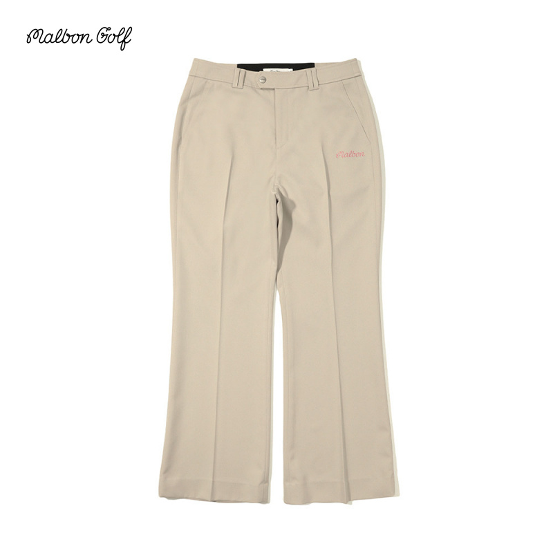 MALBON GOLF Ladies New Trousers Elastic Waist Button Belt Outdoor Sports Slim-Fitting Bell-Bottom Pants · v2