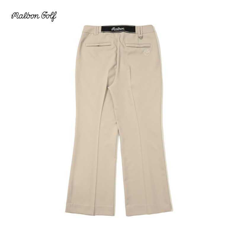 MALBON GOLF Ladies New Trousers Elastic Waist Button Belt Outdoor Sports Slim-Fitting Bell-Bottom Pants · v2