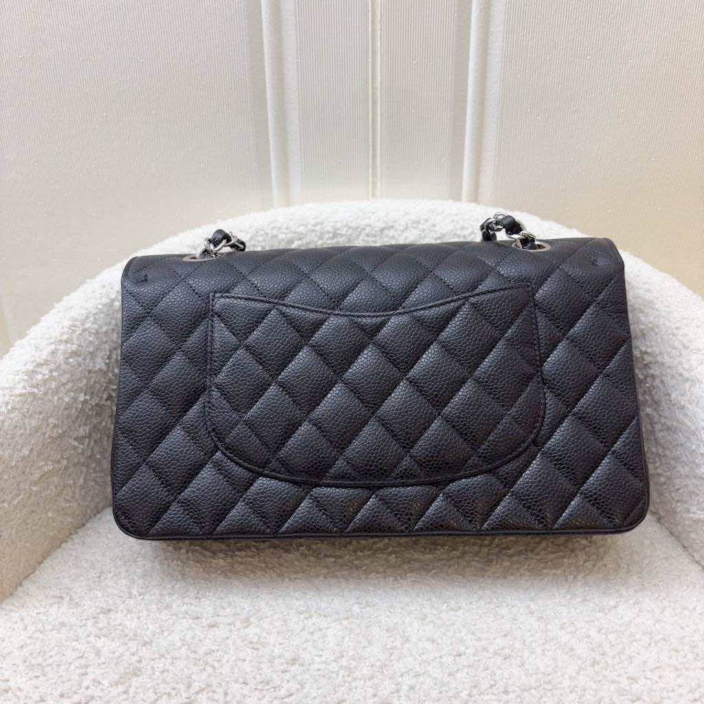 Chanel Medium Classic Flap CF in Black Caviar and SHW (Model: A01112) · v23