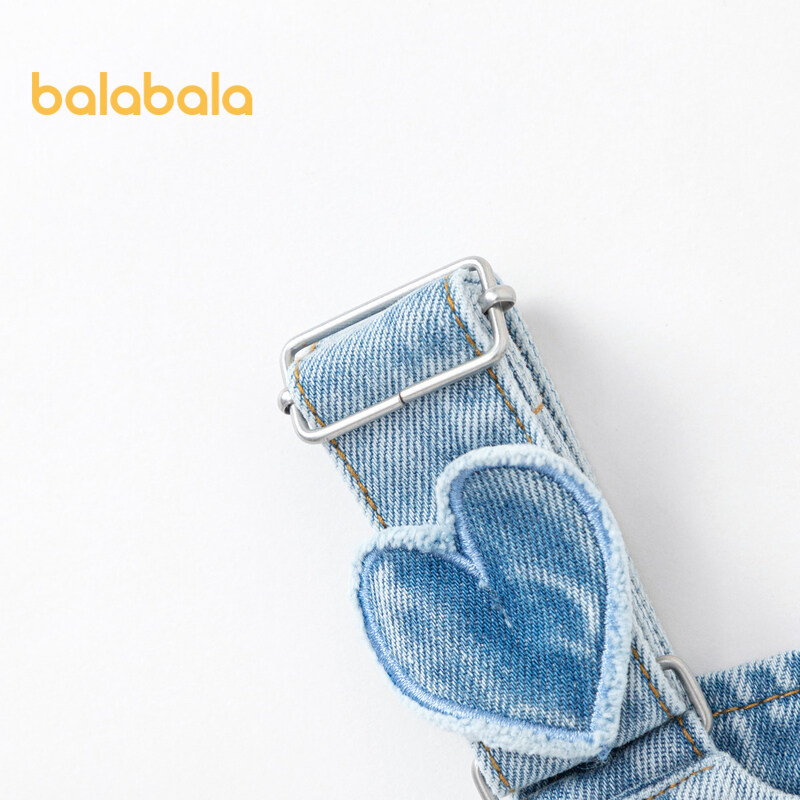 [Mall versiyonu] Balabala Çocuk Giyim Kız Çocuk Kıyafet Seti 2024 Yaz Şık Enerjik Denim Şık