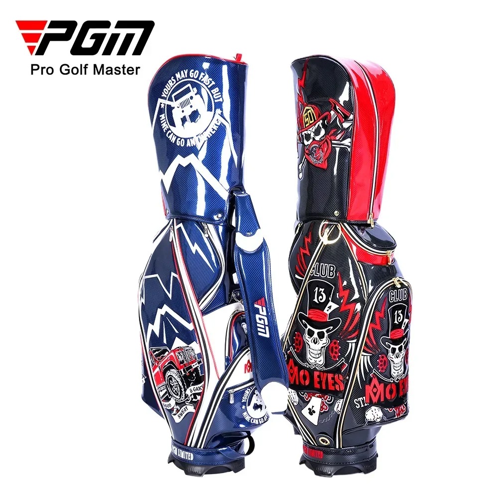 PGM MOO EYES Luxury Men's Golf Bag Standard Backpack Can 13pcs Clubs Waterproof Crystal Leather 3D Embroidered QB112 · v18