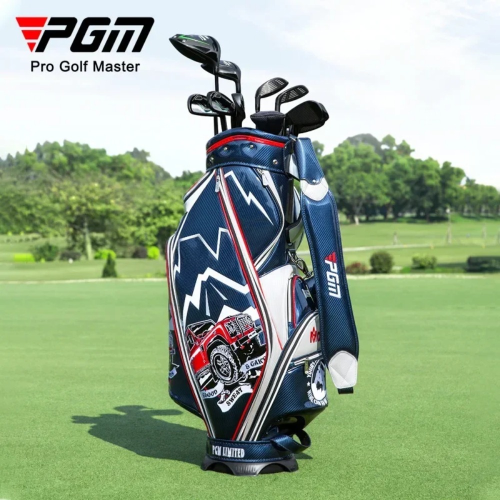 PGM MOO EYES Luxury Men's Golf Bag Standard Backpack Can 13pcs Clubs Waterproof Crystal Leather 3D Embroidered QB112 · v18