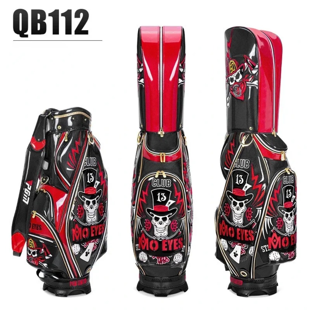 PGM MOO EYES Luxury Men's Golf Bag Standard Backpack Can 13pcs Clubs Waterproof Crystal Leather 3D Embroidered QB112 · v18