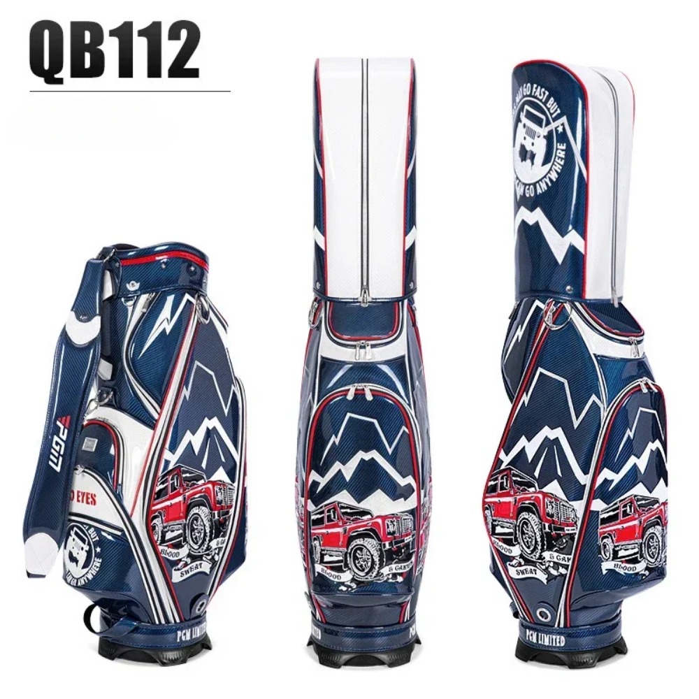 PGM MOO EYES Luxury Men's Golf Bag Standard Backpack Can 13pcs Clubs Waterproof Crystal Leather 3D Embroidered QB112 · v18