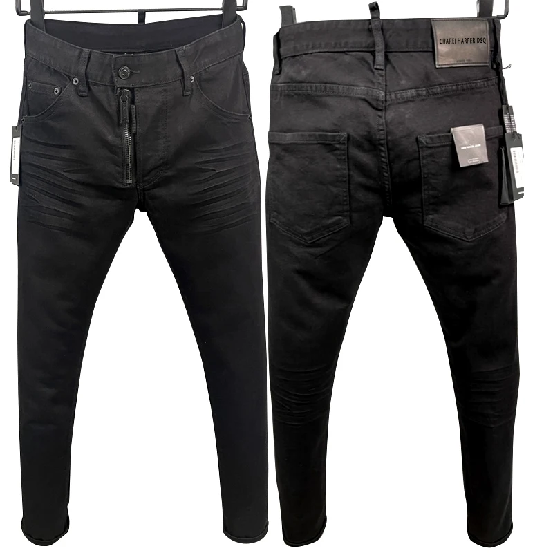 【Brand New】 cheiharper dsq 9889 Men's denim pants basic simple Italian style small straight foot crossover jeans · v3