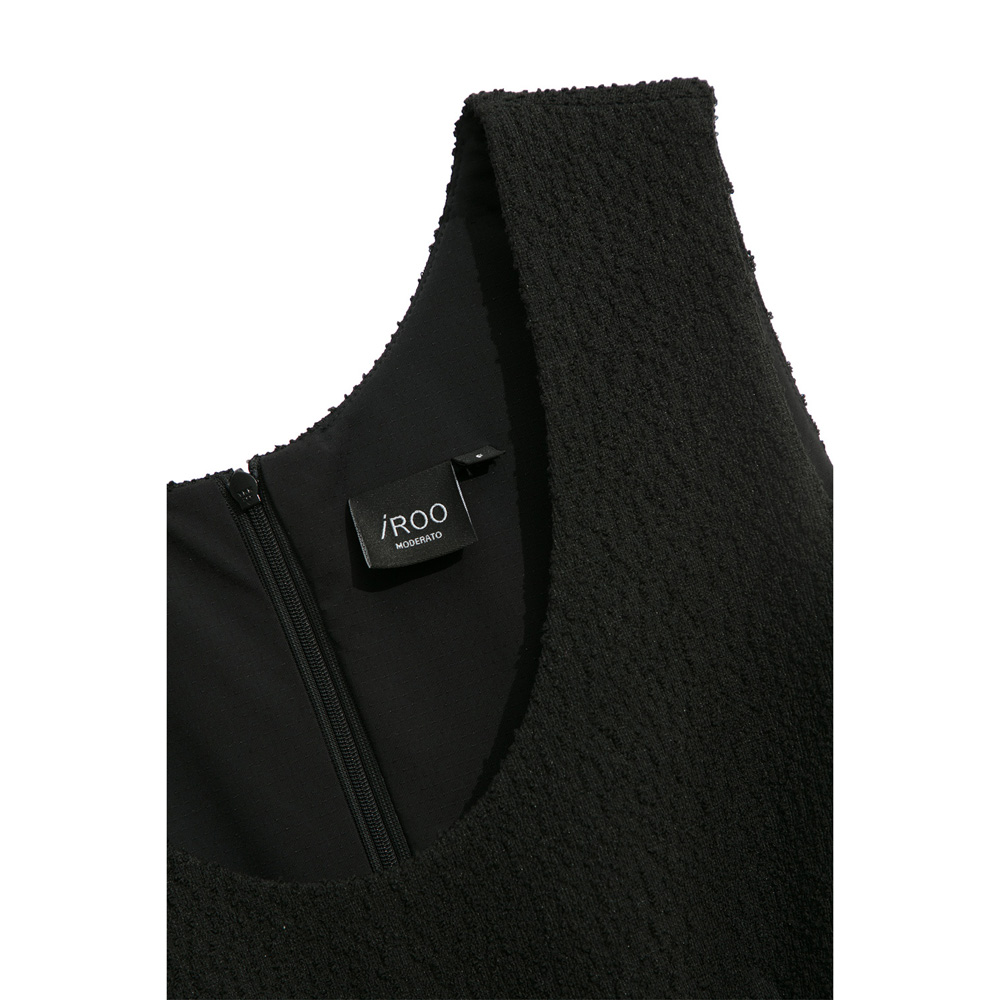 Maxi abito da donna alla moda senza maniche con stampa a righe iRoo