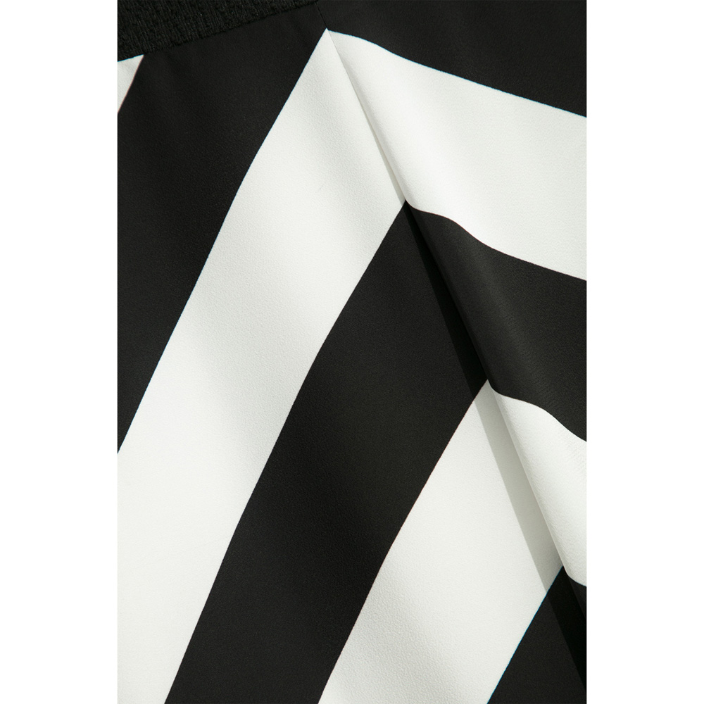 Maxi abito da donna alla moda senza maniche con stampa a righe iRoo