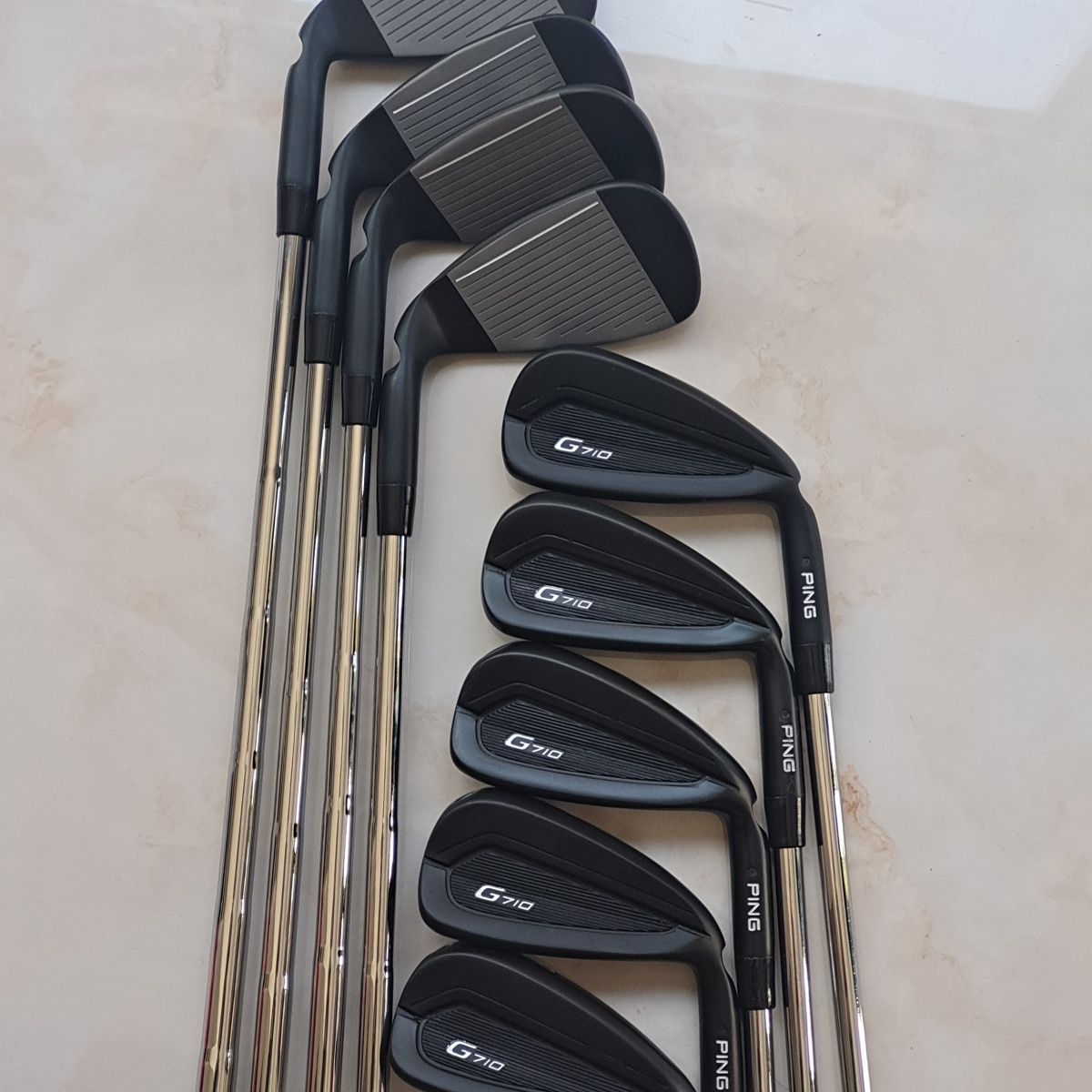 PING G710 Golf Kulüpleri Golf Ütüleri 4-9/PW/UW/SW Kulüp Ütüleri S/SR/R Flex Grafit/Çelik Mil ve Kafa Örtüsü A Set 9 ADET