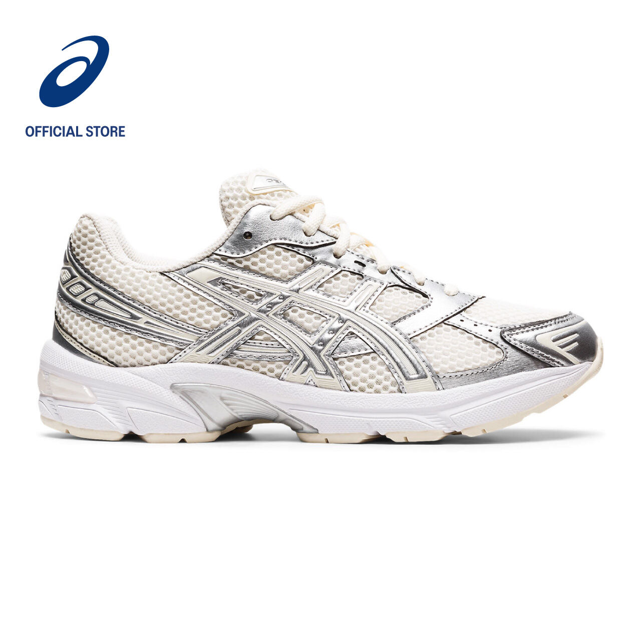ASICS Women GEL-1130 Sportstyle Shoes in Cream/Pure Silver · v7