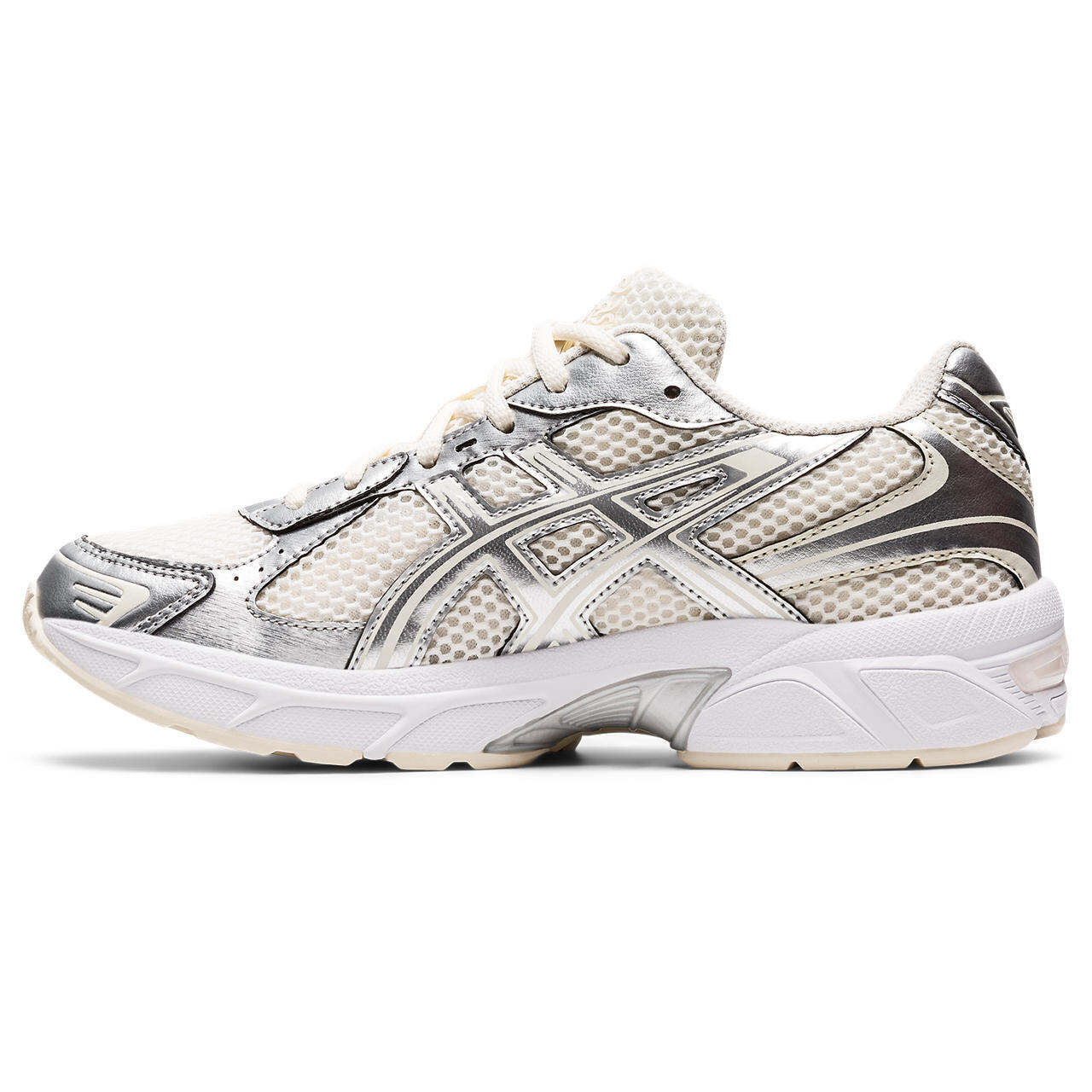 ASICS Women GEL-1130 Sportstyle Shoes in Cream/Pure Silver · v7