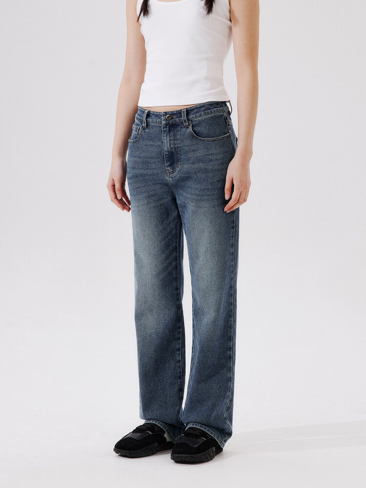 Jeans in denim lavato blu a vita alta a vita alta di marca PSO Pantaloni dimagranti elastici da donna Pantaloni casual versatili