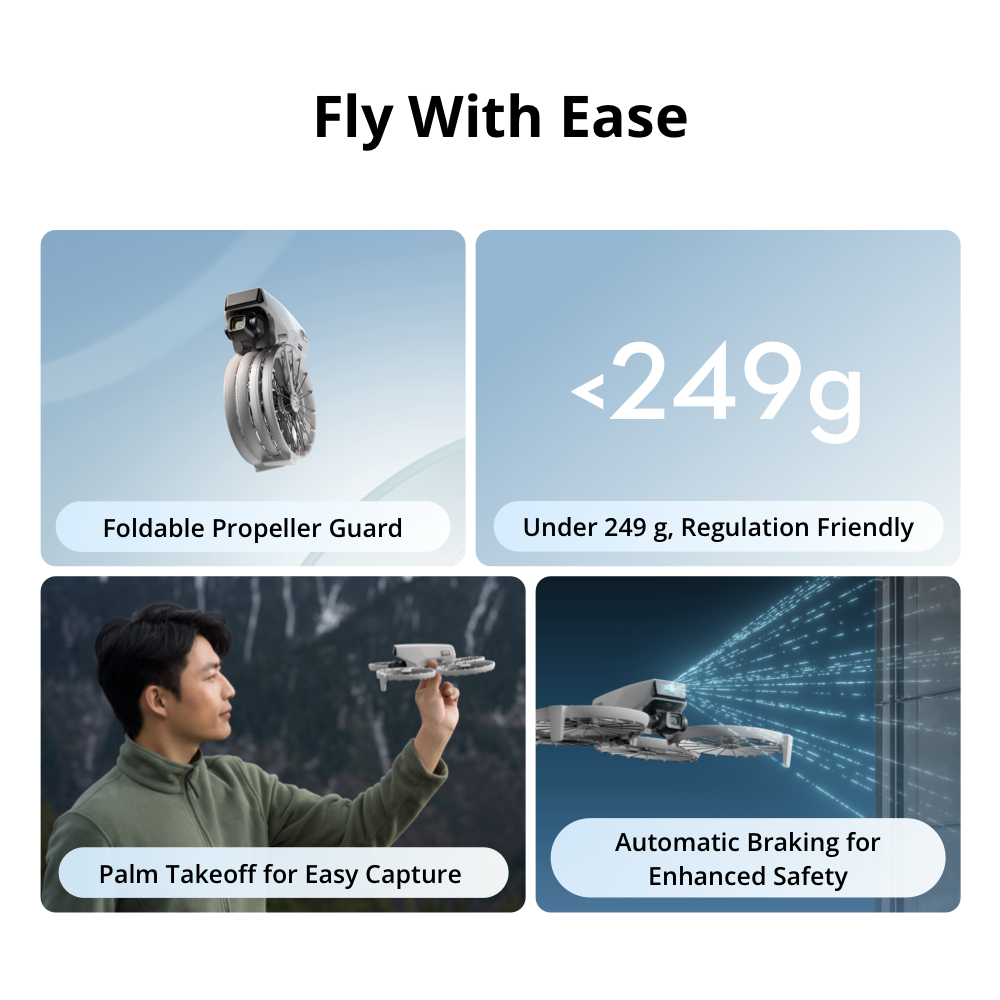 DJI Flip - Camera Drone | 6 Shooting Modes | Under 249g | AI Subject Tracking | Foldable Propeller Guard · v12