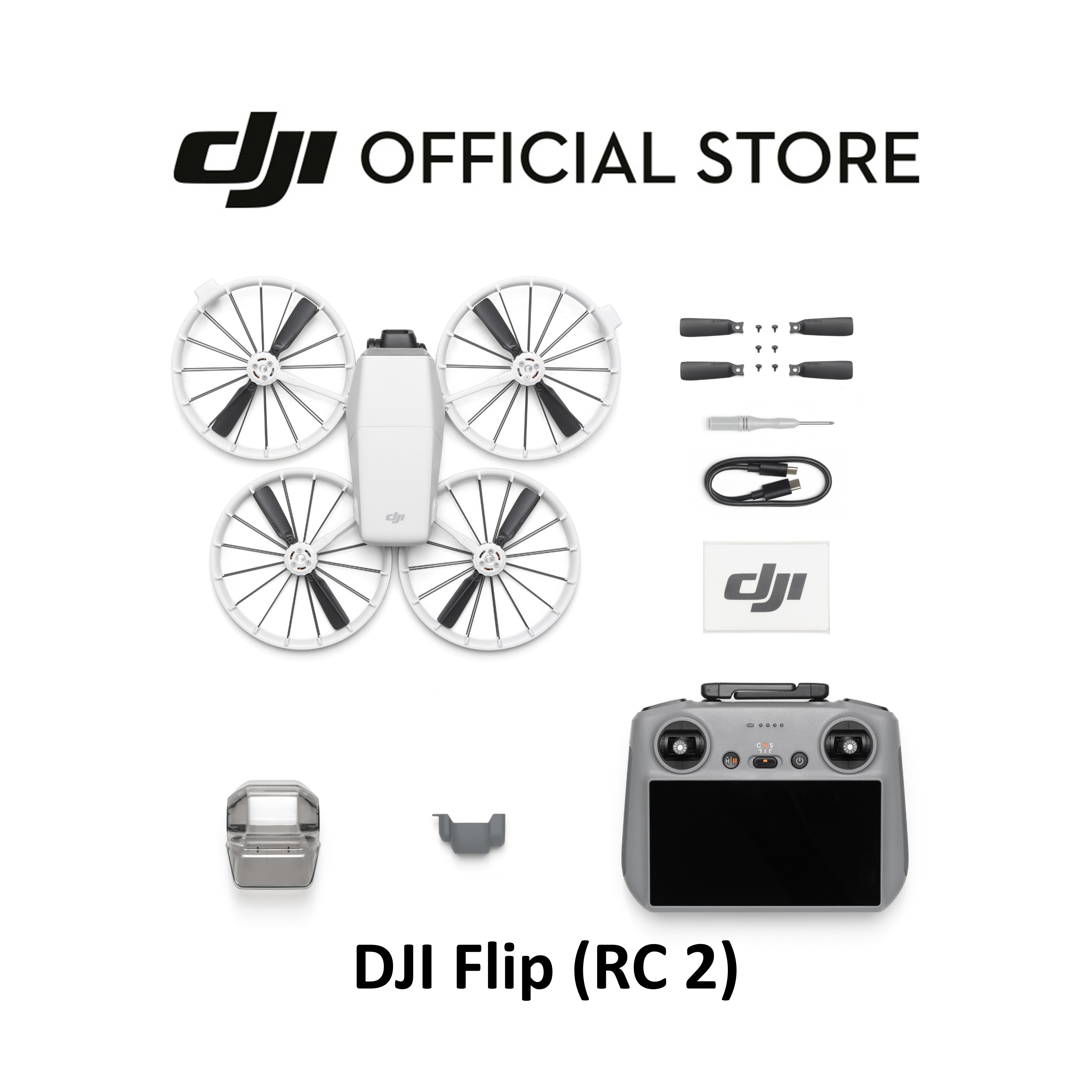 DJI Flip - Camera Drone | 6 Shooting Modes | Under 249g | AI Subject Tracking | Foldable Propeller Guard · v12