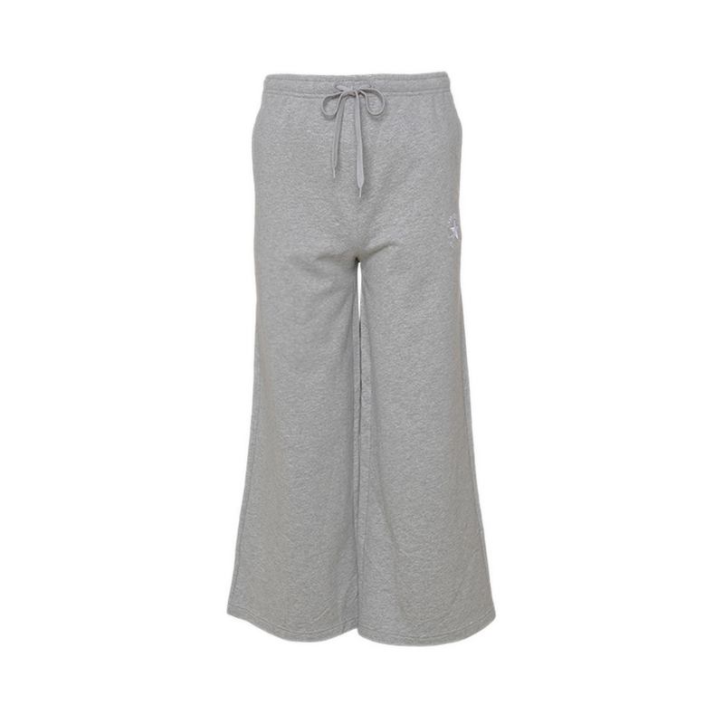 Pantalones Converse de forro polar para mujer, retro claro, gris jaspeado