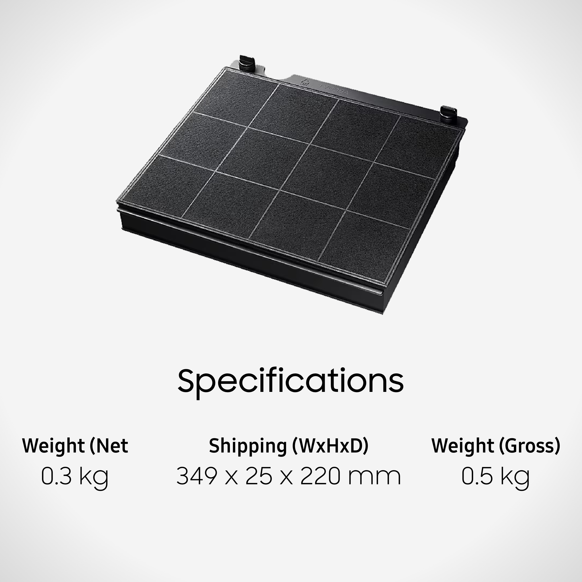 Samsung NK-AF7000WB/AA Maßgeschneiderter Haubenfilter zur Wandmontage