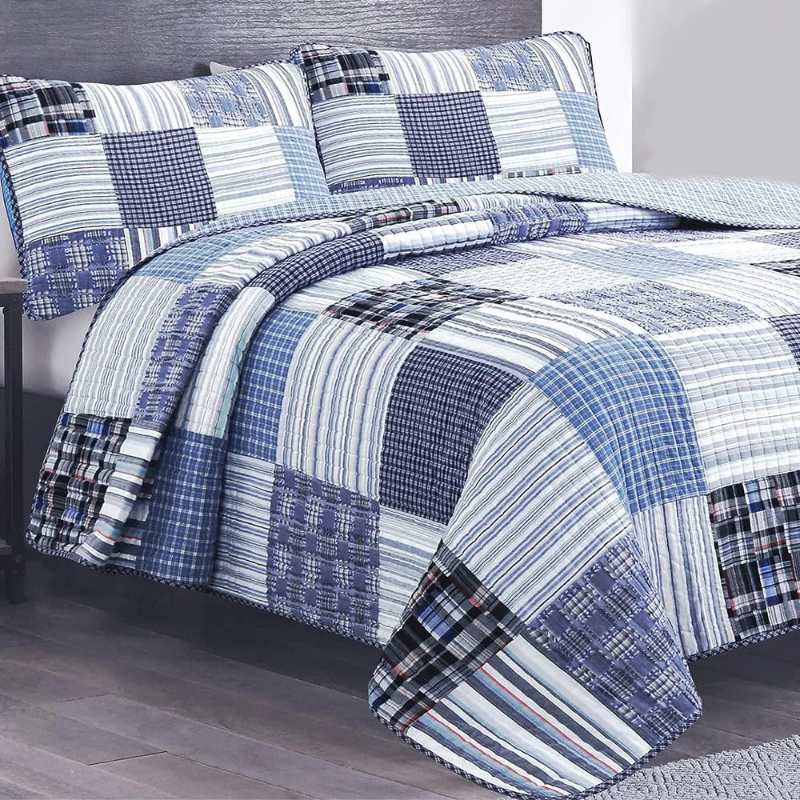 （Neues Produkt）Bettdecken-Set in Queen-Size-Größe, 3-teiliges Bettdecken-Set mit wendbarem Design für einen erholsamen Schlaf, weiche Bettwäsche