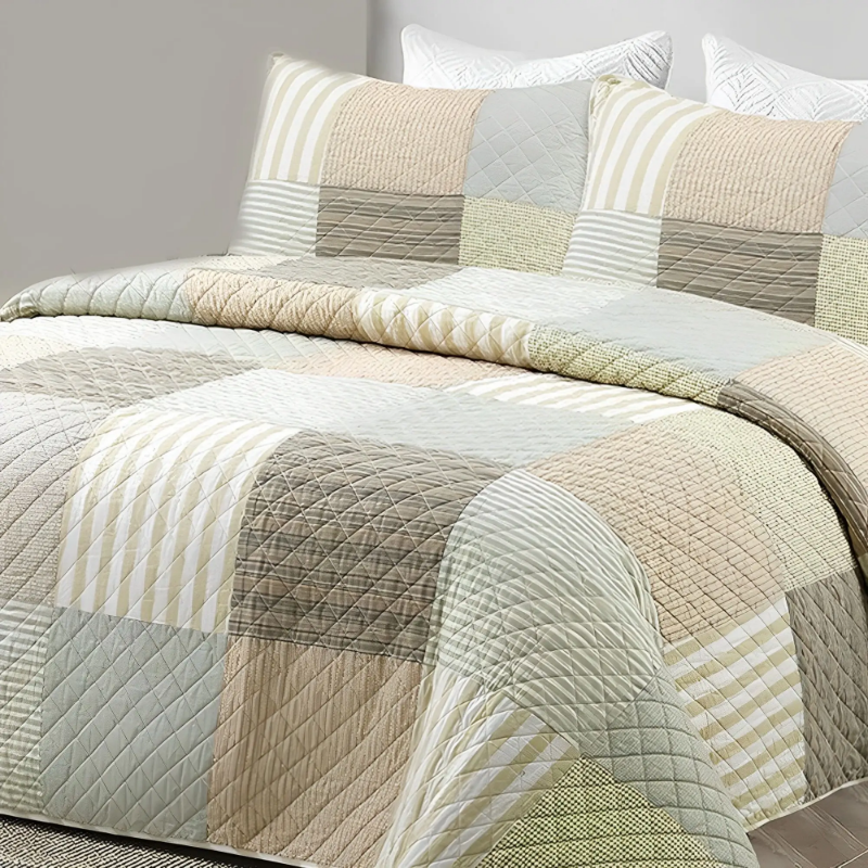 （Nieuw product）Dekbedset Queen Size, driedelige sprei met omkeerbaar ontwerp voor een geweldige nachtrust, zacht beddengoeddekbed