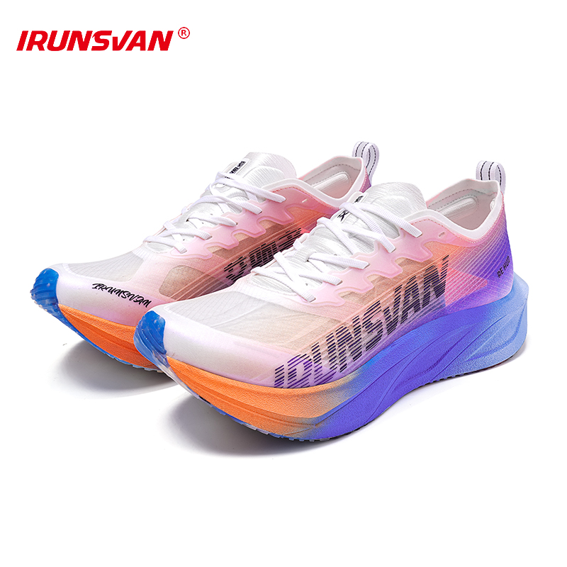 IRUNSVAN Heat 2.0 professional marathon running shoes men full length carbon fiber board sports shoes women ultra light breathable shock-absorbing long-distance running training shoes 24066 · v6