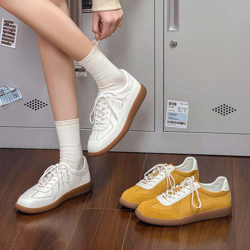 Leather Dequn Shoes Women's Spring 2025 New Style Casual Sport Soft Bottom Versatile Single Shoes Comfortable Breathable · v8