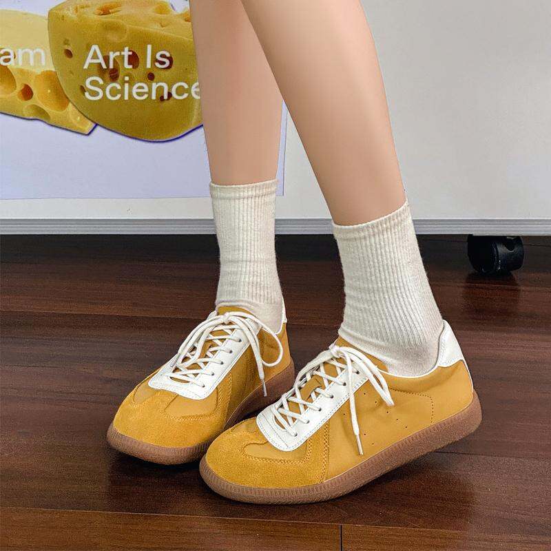 Leather Dequn Shoes Women's Spring 2025 New Style Casual Sport Soft Bottom Versatile Single Shoes Comfortable Breathable · v8