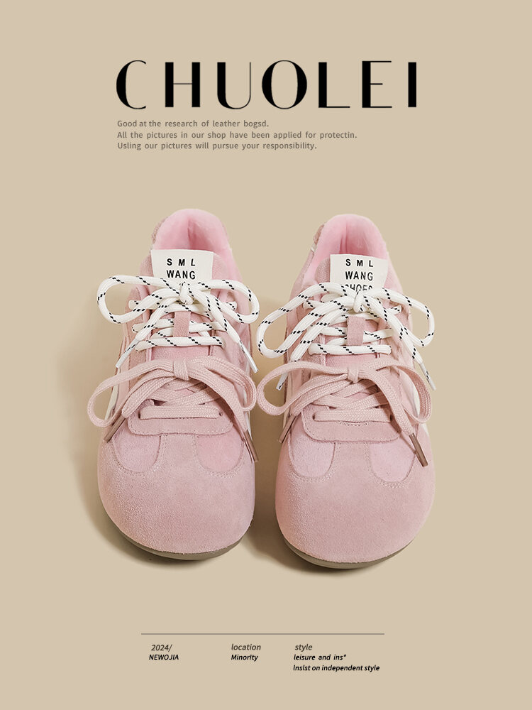 Pink Birkenstock Women's Shoes Casual Sporty Dequan Spring 2025 New Style Small Bread Autumn Winter Ugly Cute Leisure Shoes