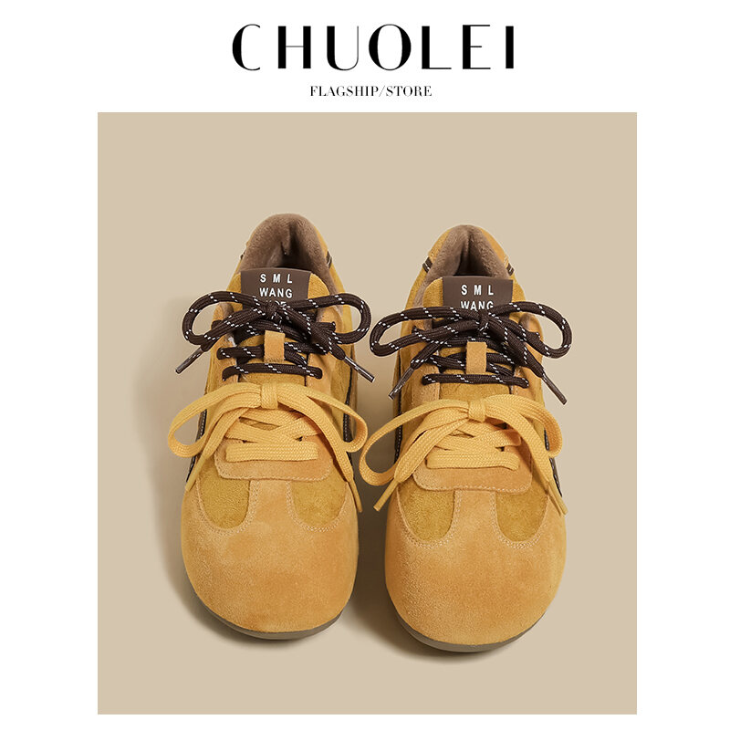 Sepatu Wanita Birkenstock Pink Kasual Sporty Dequan Musim Semi 2025 Gaya Baru Roti Kecil Musim Gugur Musim Dingin Jelek Lucu Sepatu Santai